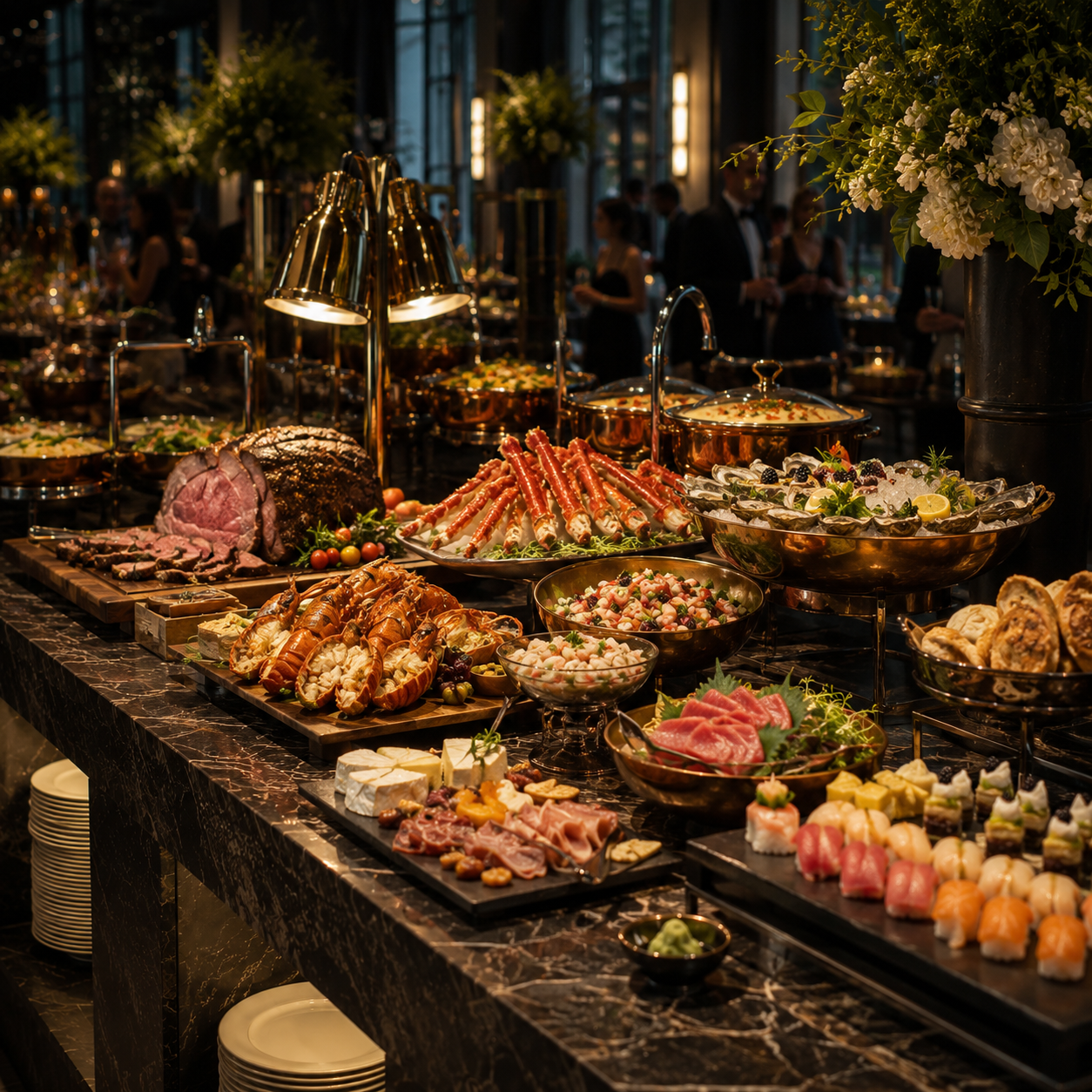 Buffet Dining presentation at Magnoliya Grand